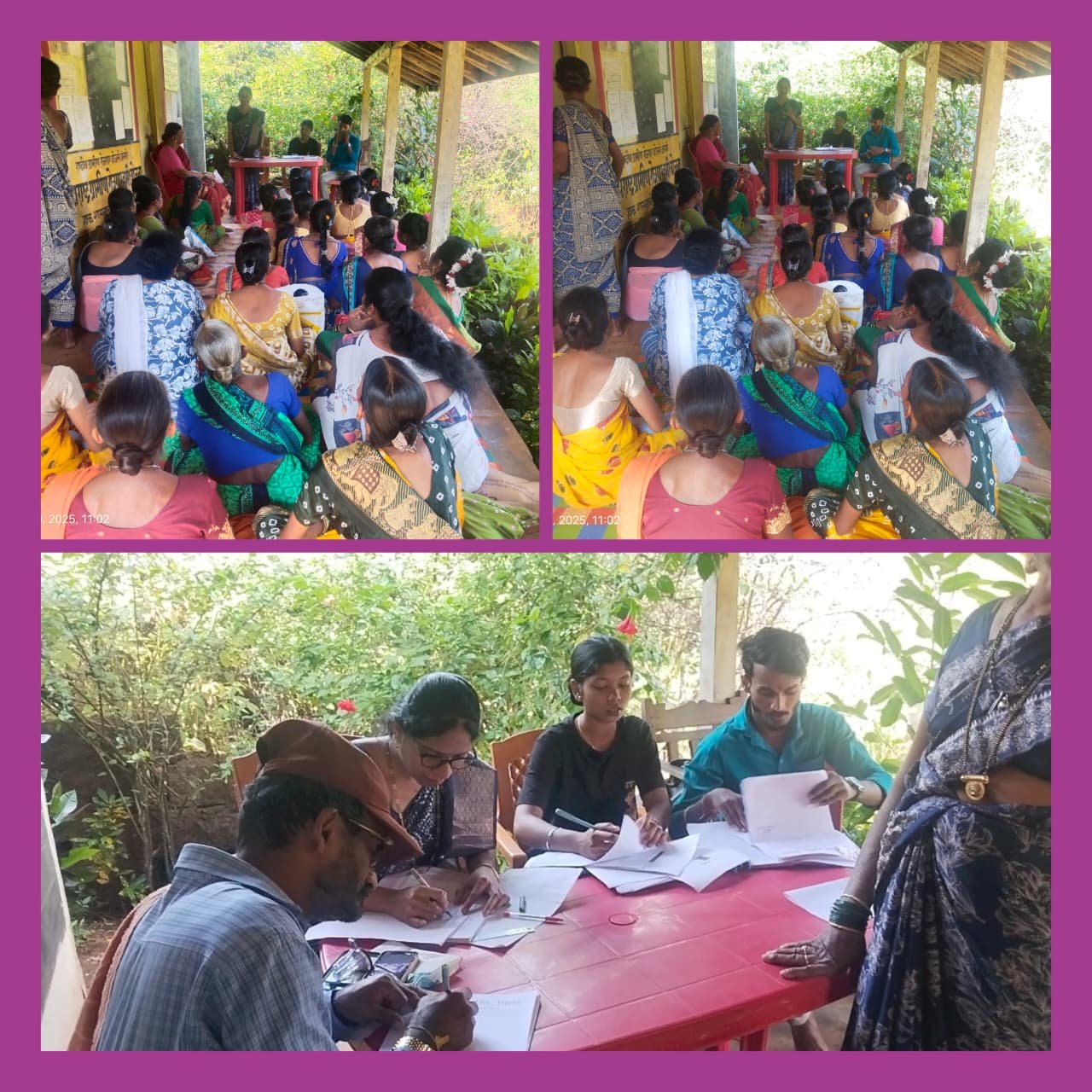 बांधकाम कामगार योजना  नोंदणी साठी ग्रुप ग्रामपंचायत मिळंद - सावडाव च्या वतीने कॅम्प चे नियोजन केलेले  होते .